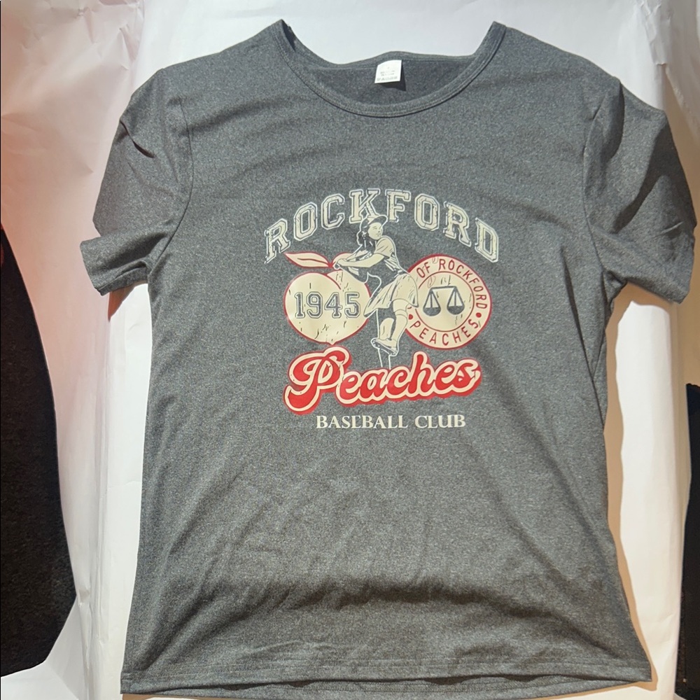 Rockford Peaches 1945 Baseball Club Grey T-Shirt